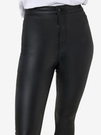 Noisy May NMELLA COATED SLIM FIT TROUSERS