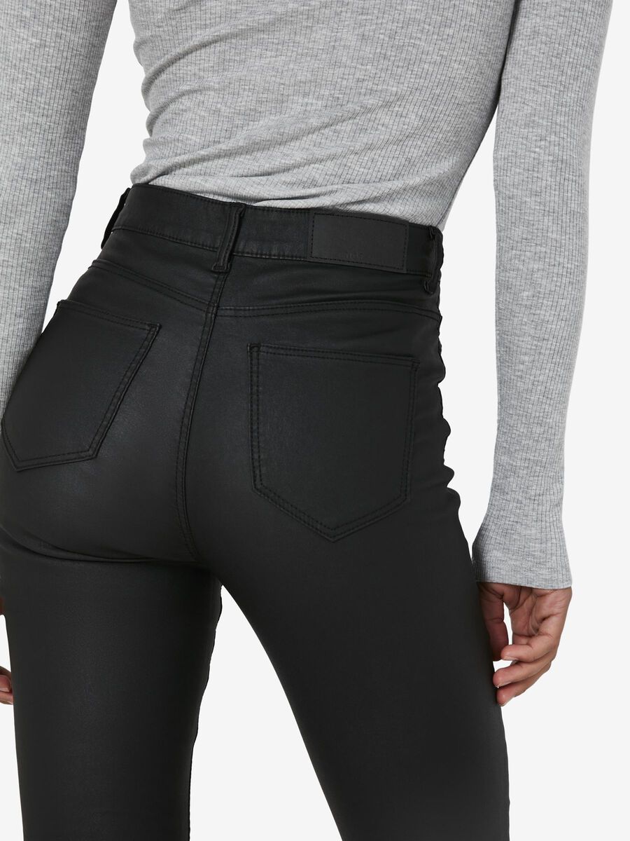 Noisy May NMCALLIE HIGH WAIST COATED TROUSERS