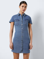 Noisy May SHORT SLEEVED DENIM DRESS