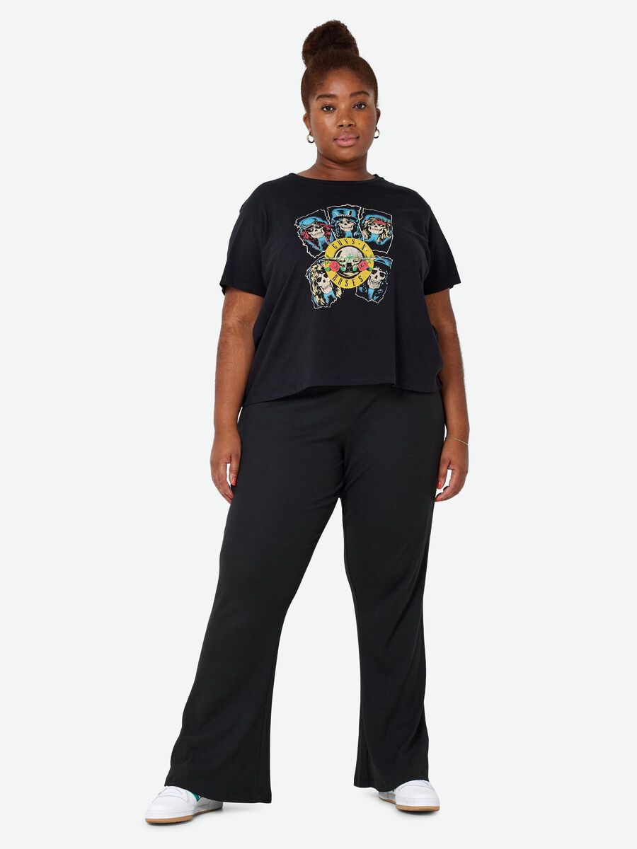 Noisy May CURVE HIGH WAISTED FLARED TROUSERS