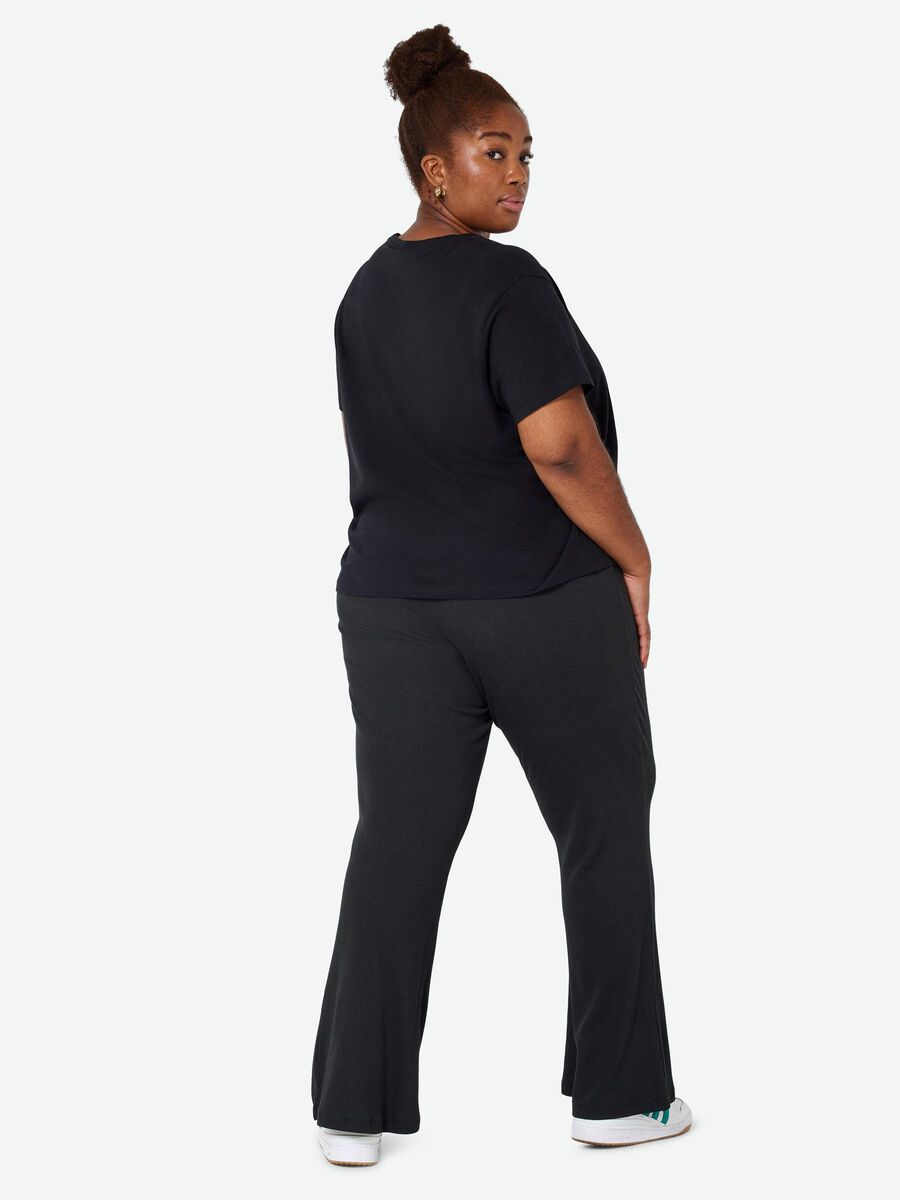 Noisy May CURVE HIGH WAISTED FLARED TROUSERS