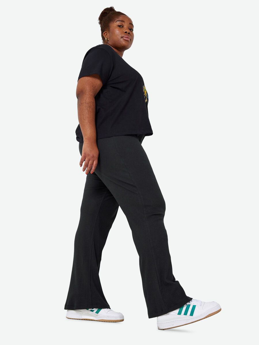 Noisy May CURVE HIGH WAISTED FLARED TROUSERS
