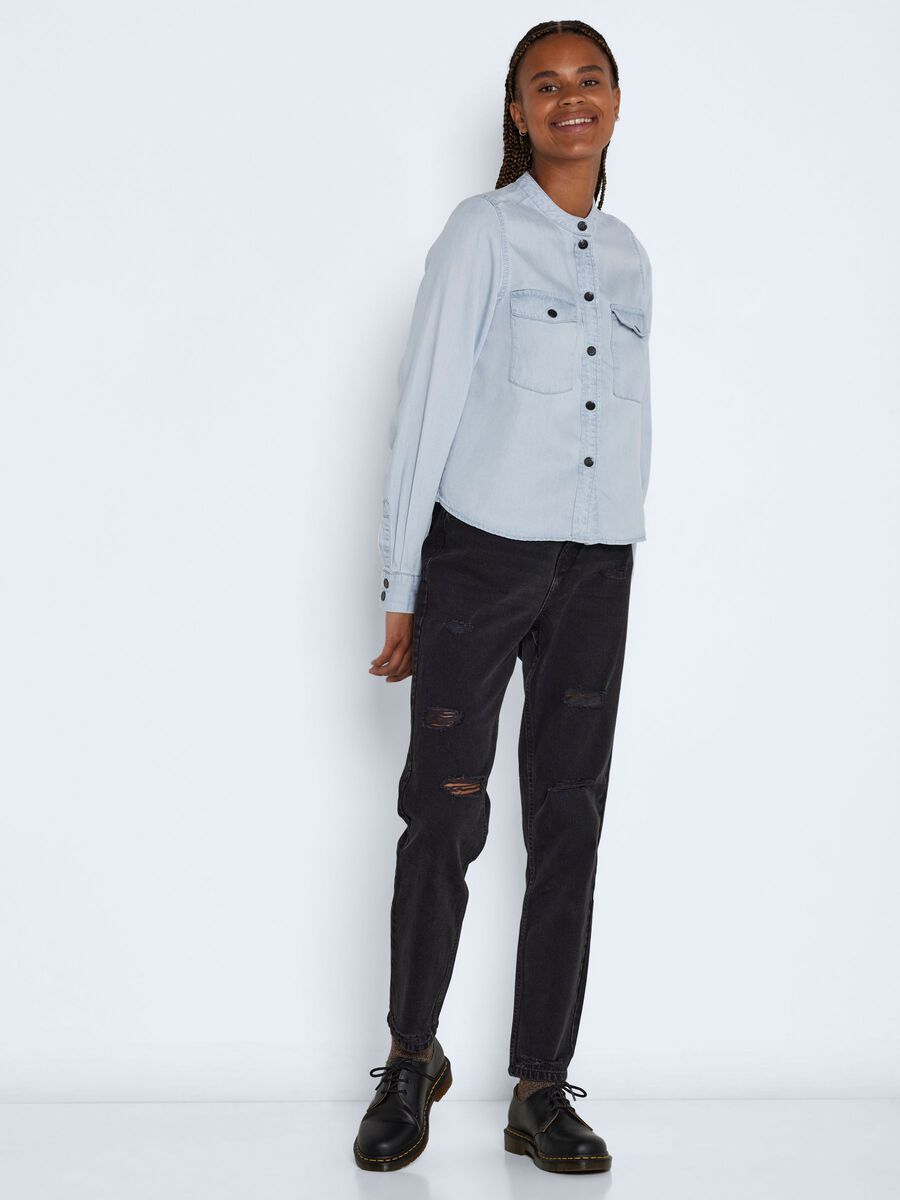 Noisy May LONG SLEEVED TENCEL™ LYOCELL SHIRT