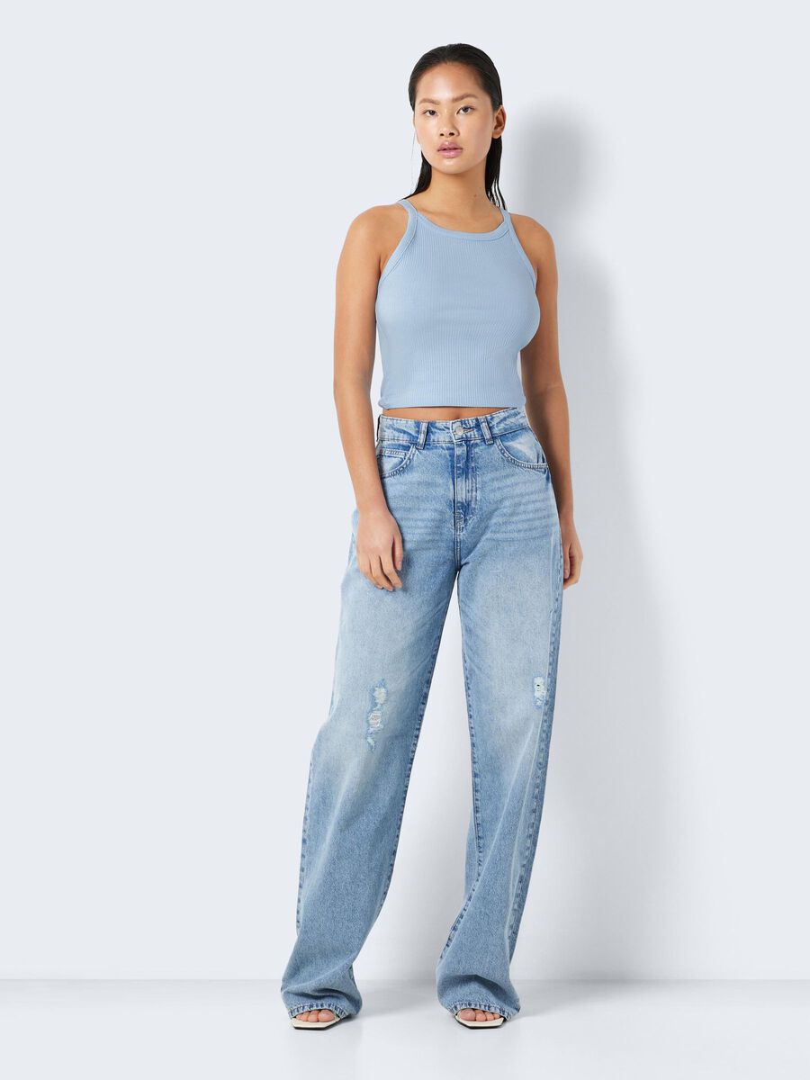 Noisy May RIBBED HALTER NECK TOP
