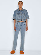 Noisy May NMJOEY ANKLE SLIT STRAIGHT FIT JEANS