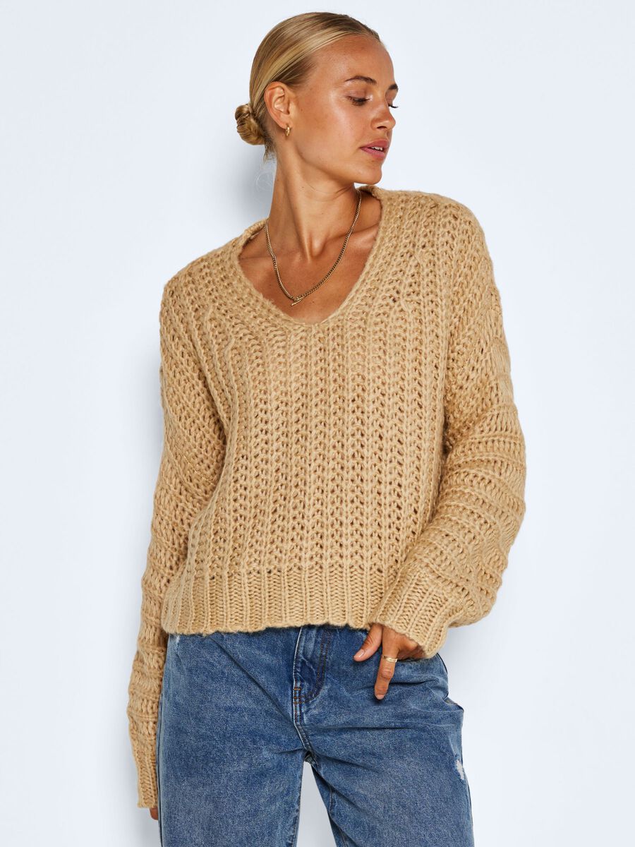 Noisy May KNITTED V-NECK PULLOVER