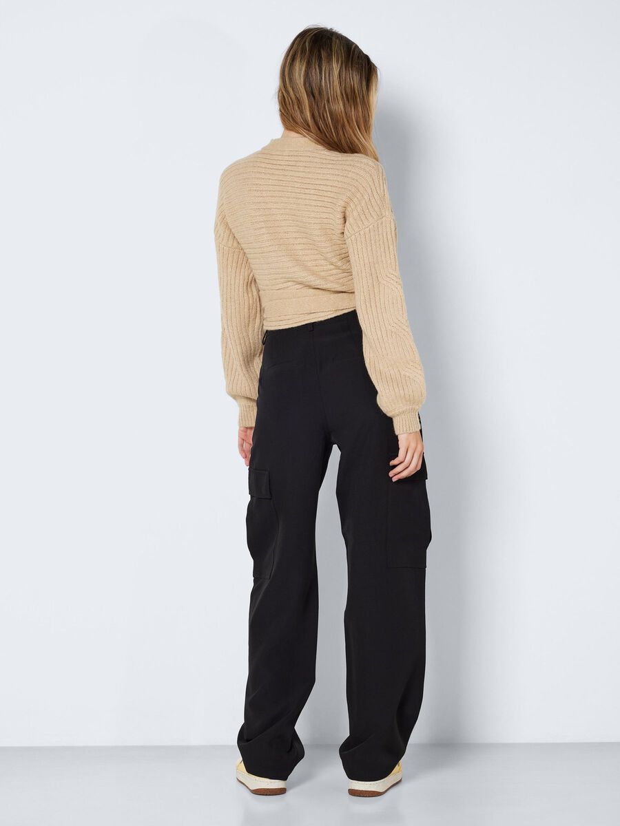 Noisy May KNITTED WRAP PULLOVER