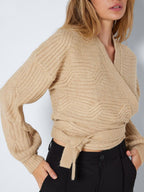 Noisy May KNITTED WRAP PULLOVER