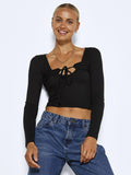 Noisy May LONG SLEEVED TIE TOP