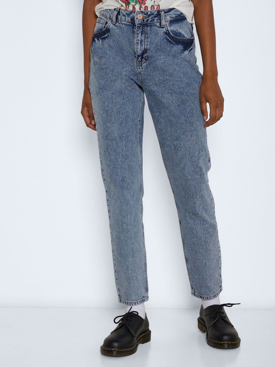 Noisy May NMISABEL HIGH WAISTED ANKLE MOM JEANS