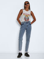 Noisy May NMISABEL HIGH WAISTED ANKLE MOM JEANS