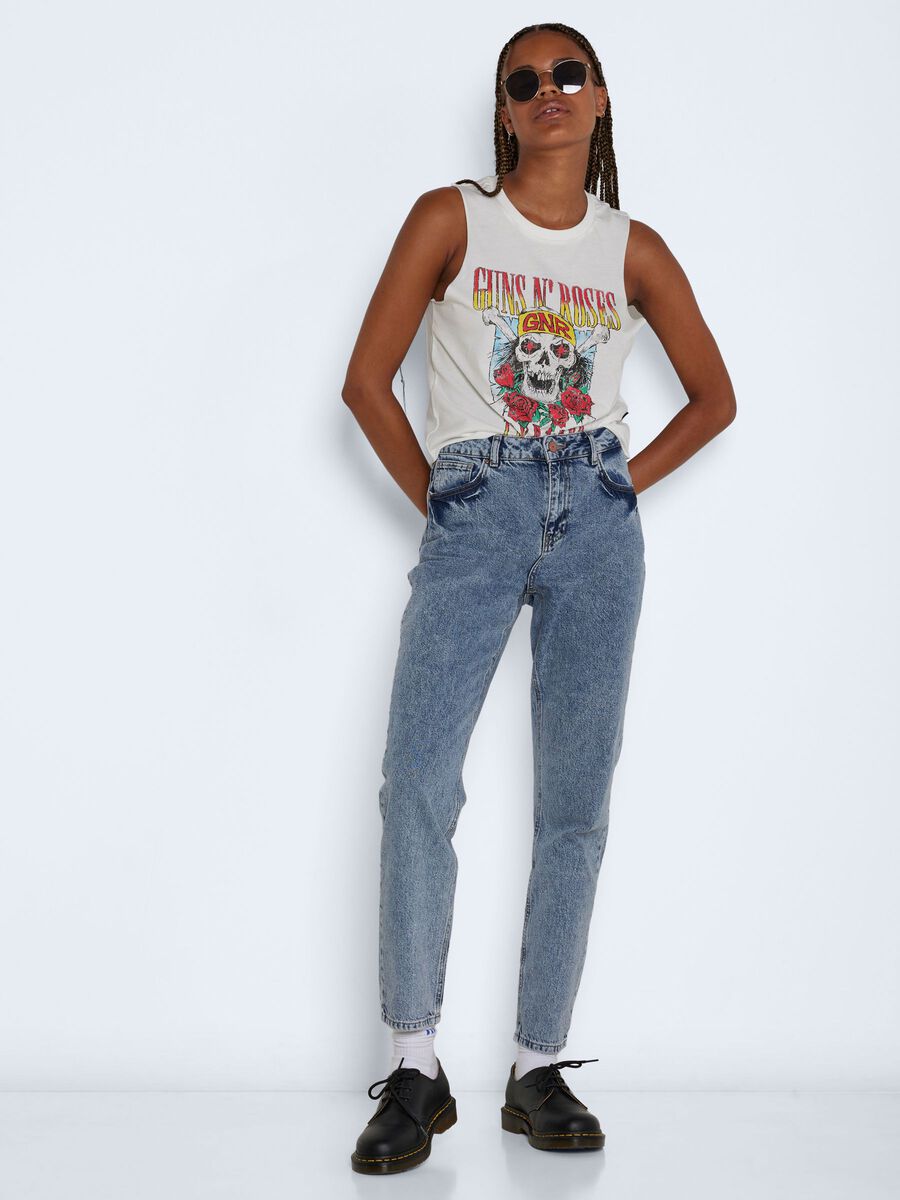 Noisy May NMISABEL HIGH WAISTED ANKLE MOM JEANS