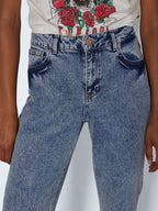 Noisy May NMISABEL HIGH WAISTED ANKLE MOM JEANS