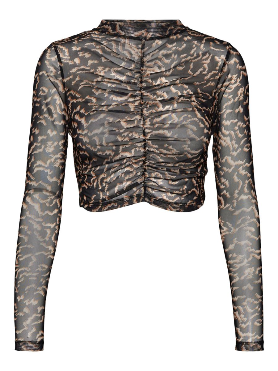Noisy May CROPPED MESH TOP