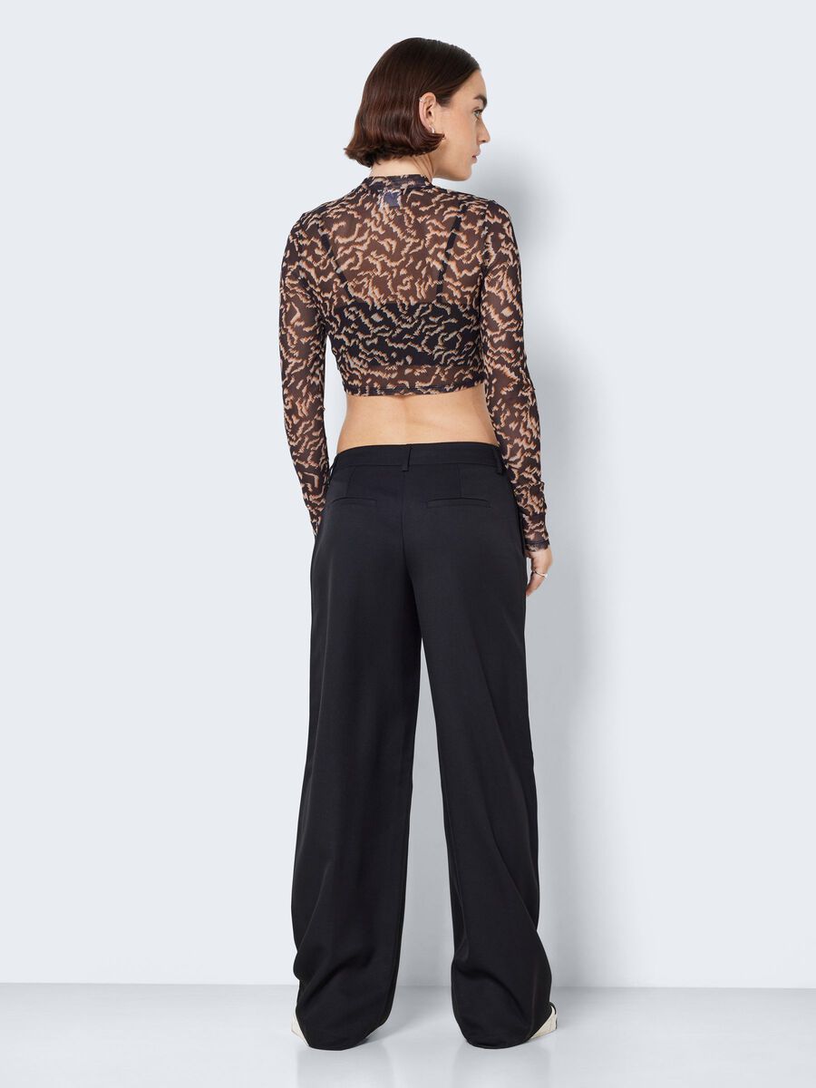Noisy May CROPPED MESH TOP