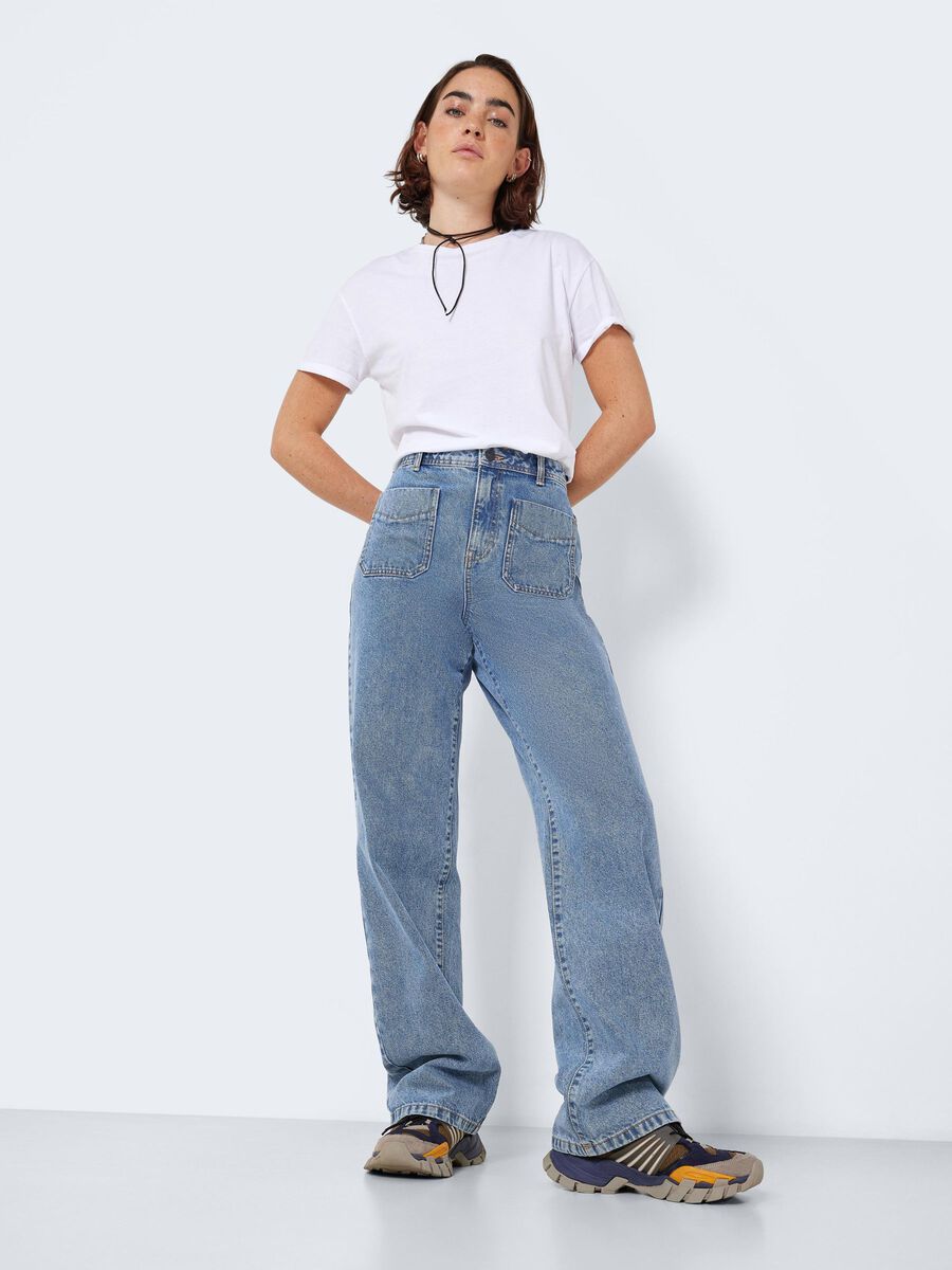 Noisy May NMDREW HIGH WAISTED WIDE LEG JEANS