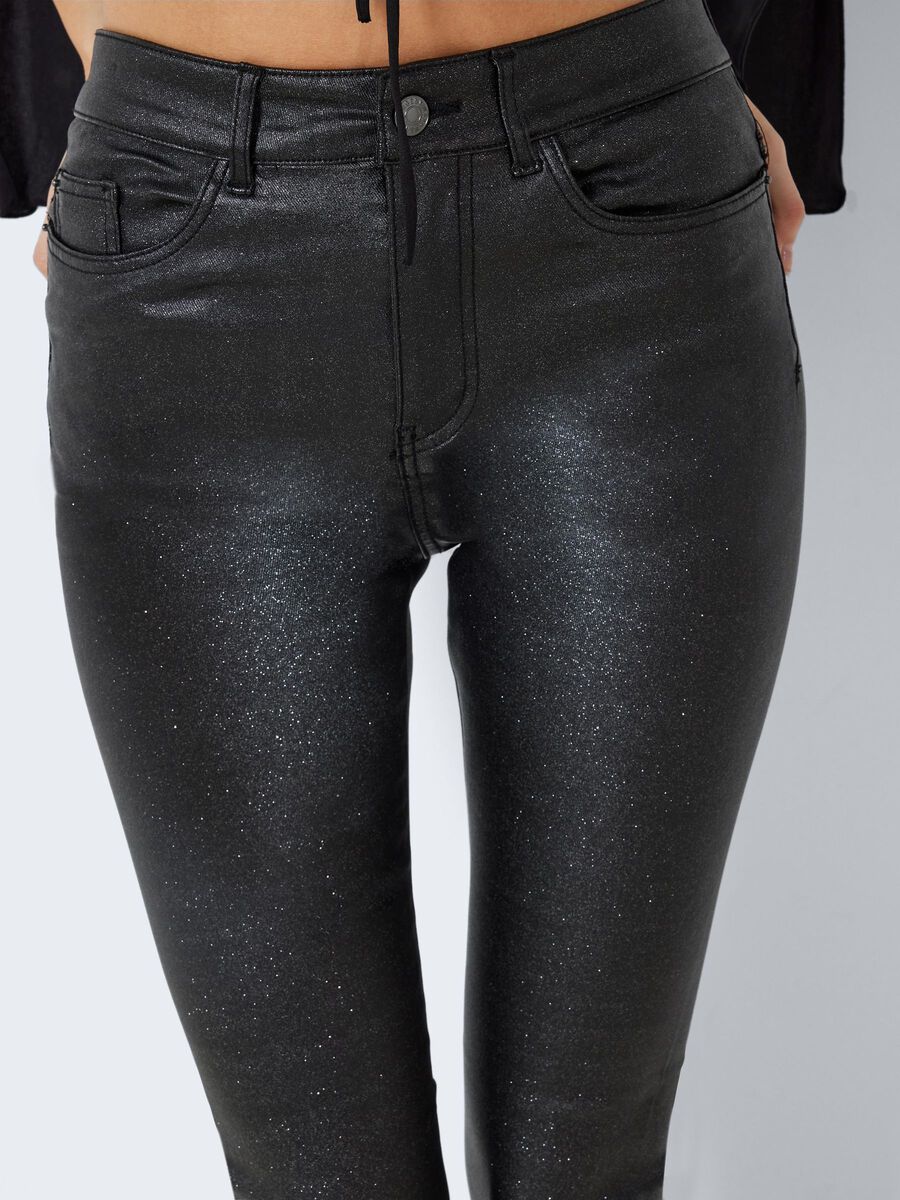 Noisy May NMCALLIE GLITTER SKINNY FIT JEANS
