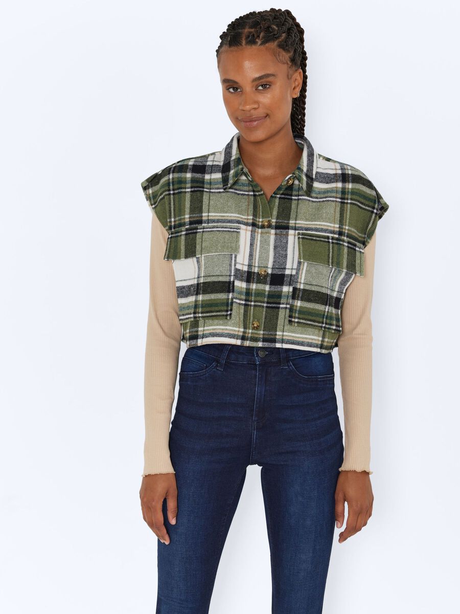 Noisy May CROPPED SLEEVELESS SHIRT