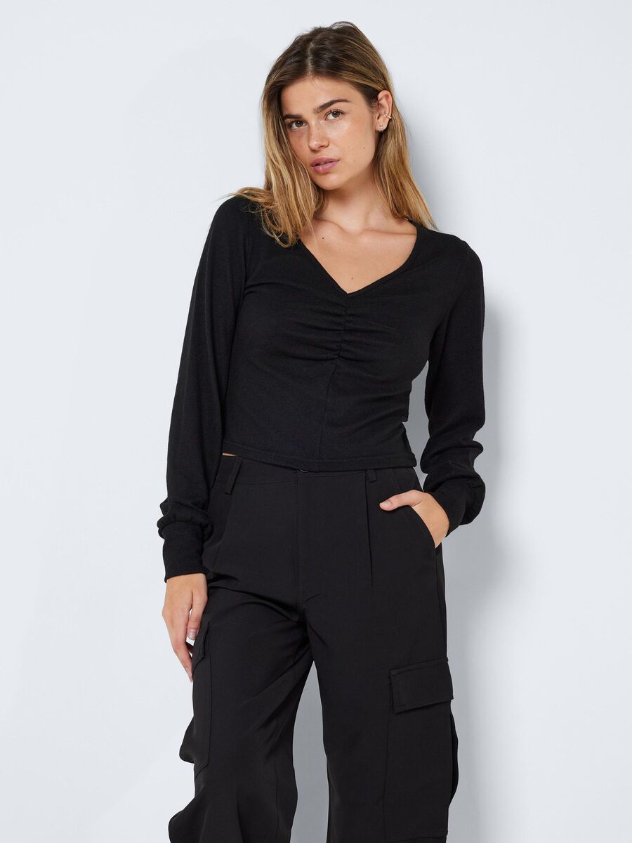 Noisy May LONG SLEEVED V-NECK TOP