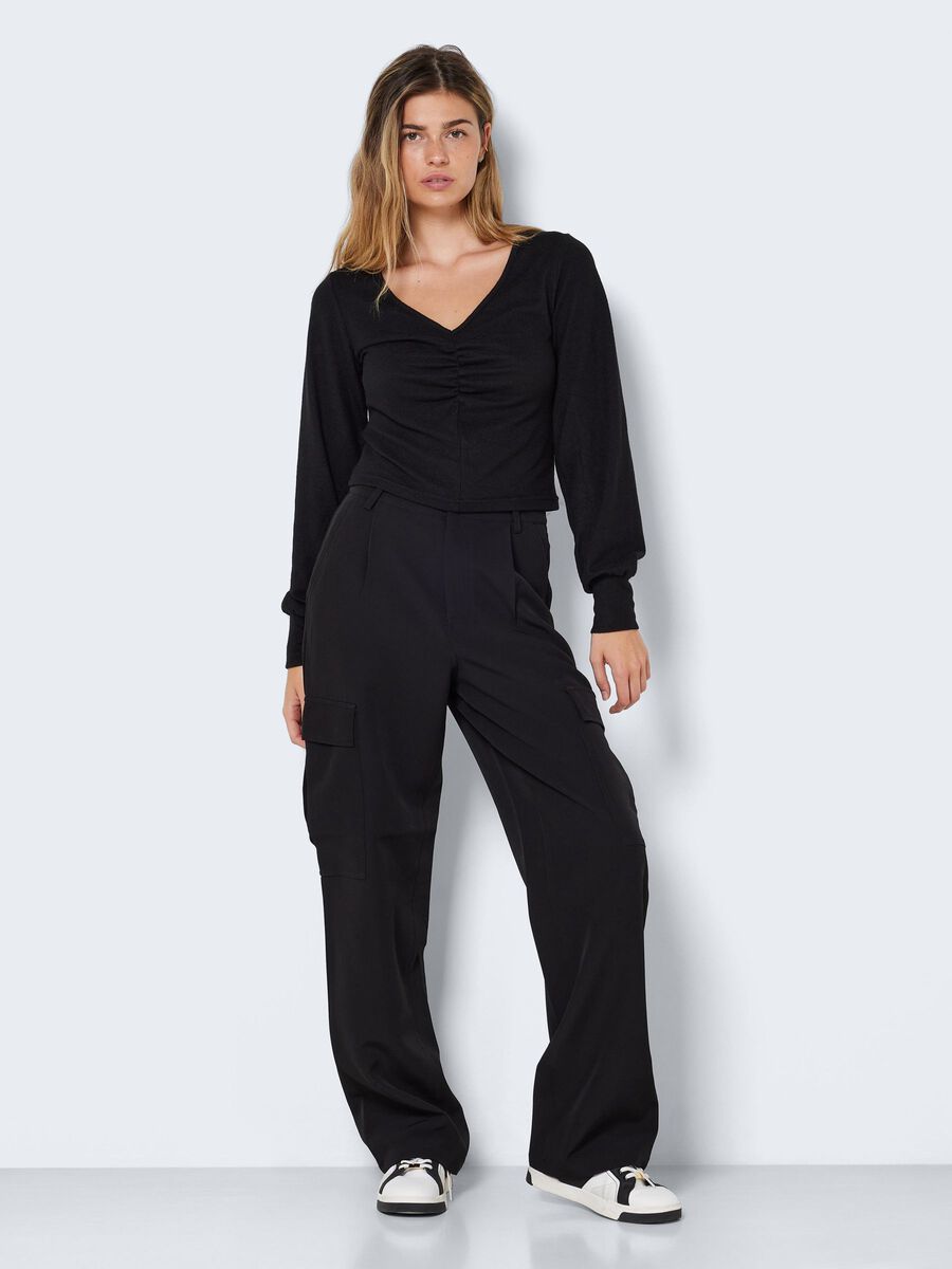 Noisy May LONG SLEEVED V-NECK TOP