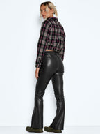 Noisy May COATED FLARED TROUSERS