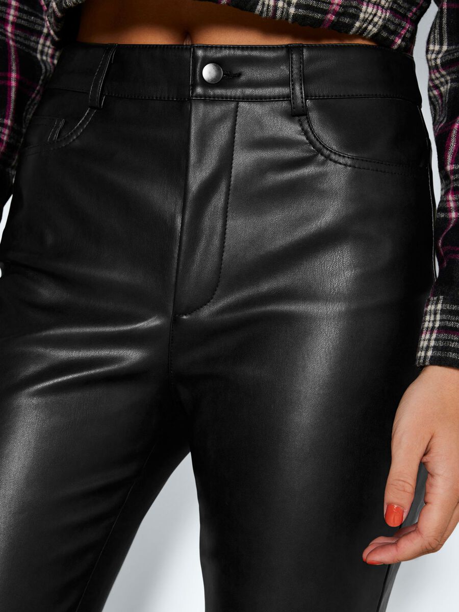 Noisy May COATED FLARED TROUSERS