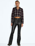 Noisy May COATED FLARED TROUSERS
