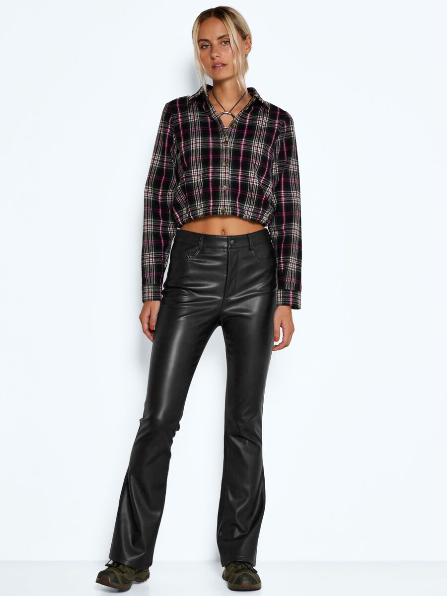 Noisy May COATED FLARED TROUSERS