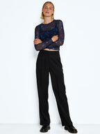 Noisy May HIGH WAISTED STRAIGHT FIT TROUSERS
