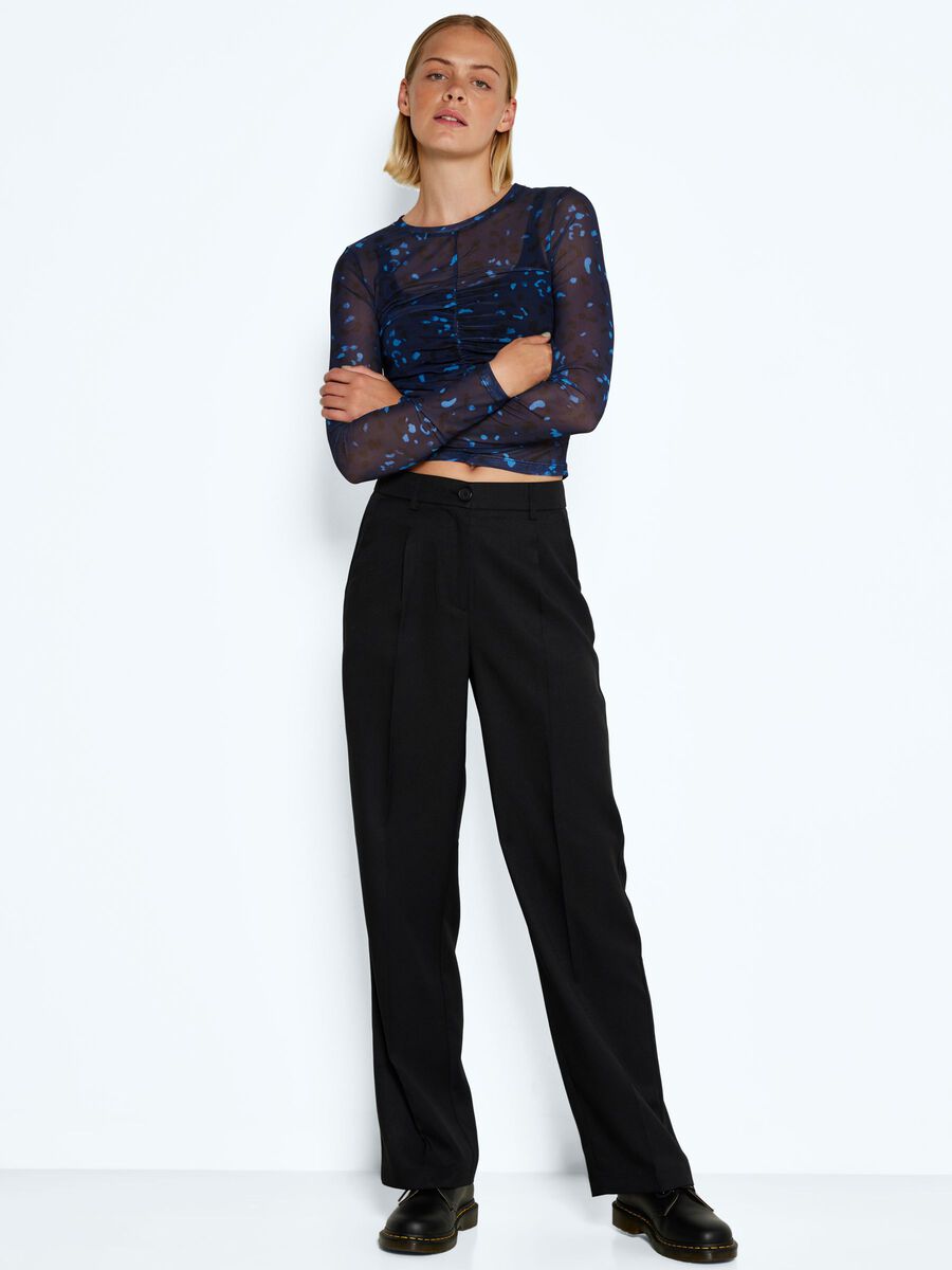 Noisy May HIGH WAISTED STRAIGHT FIT TROUSERS