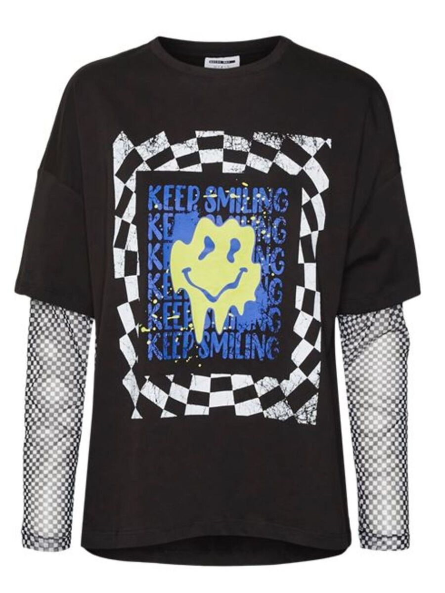 Noisy May MESH SLEEVE T-SHIRT