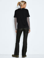 Noisy May MESH SLEEVE T-SHIRT