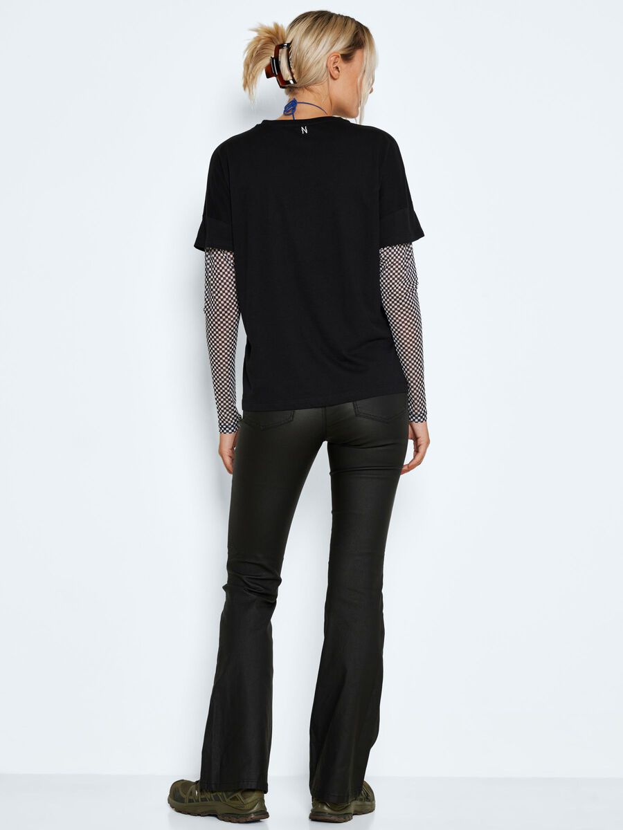 Noisy May MESH SLEEVE T-SHIRT