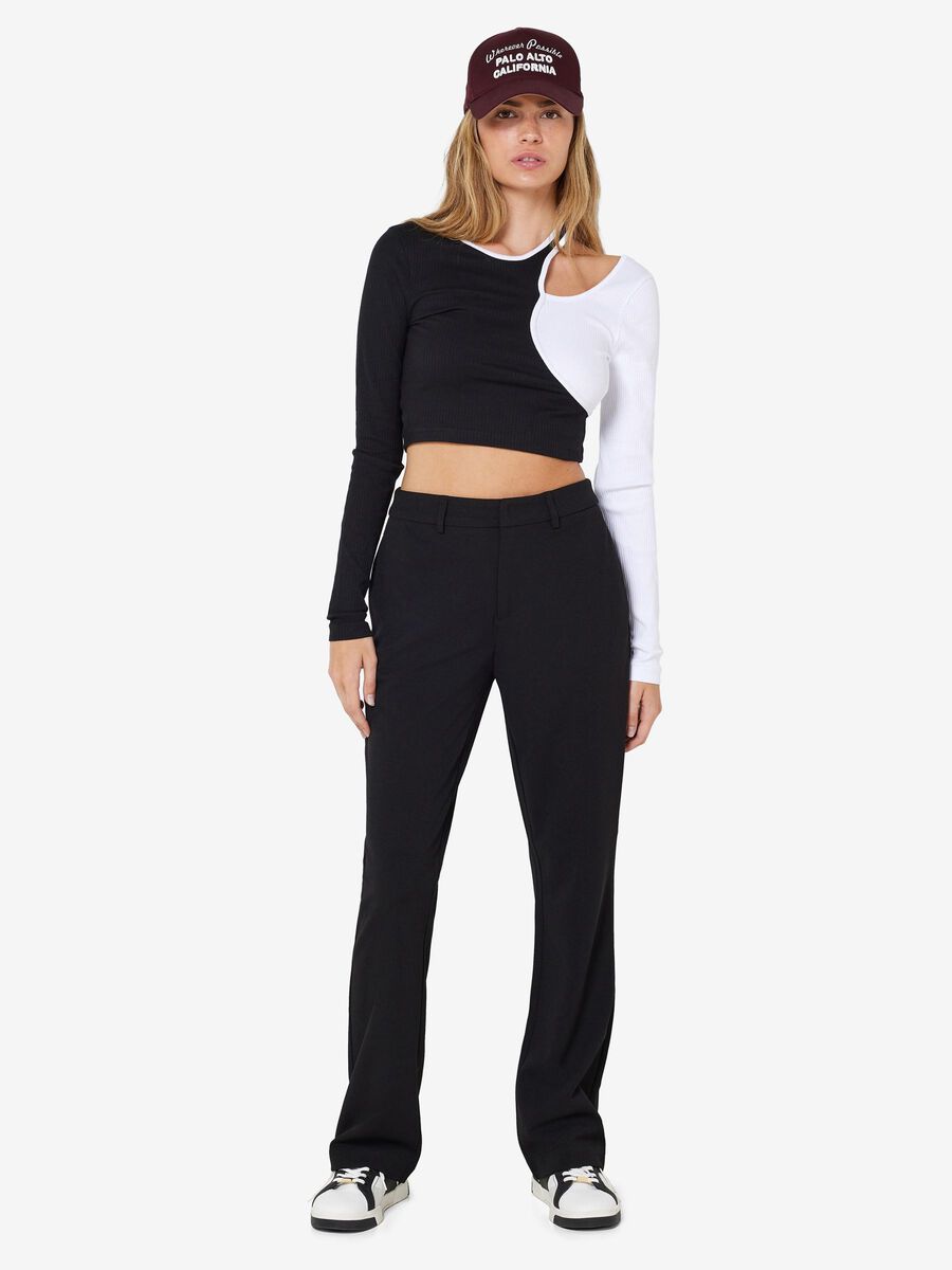 Noisy May HIGH WAISTED BOOT-CUT TROUSERS
