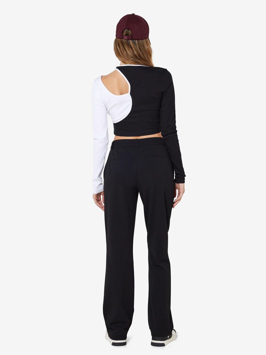 Noisy May HIGH WAISTED BOOT-CUT TROUSERS