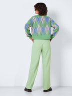 Noisy May CHEQUERED KNITTED CARDIGAN