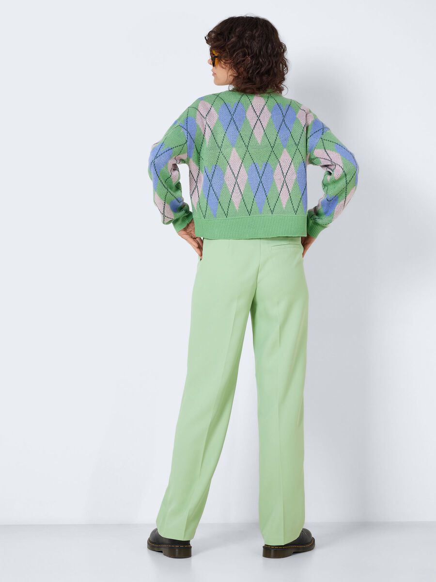 Noisy May CHEQUERED KNITTED CARDIGAN