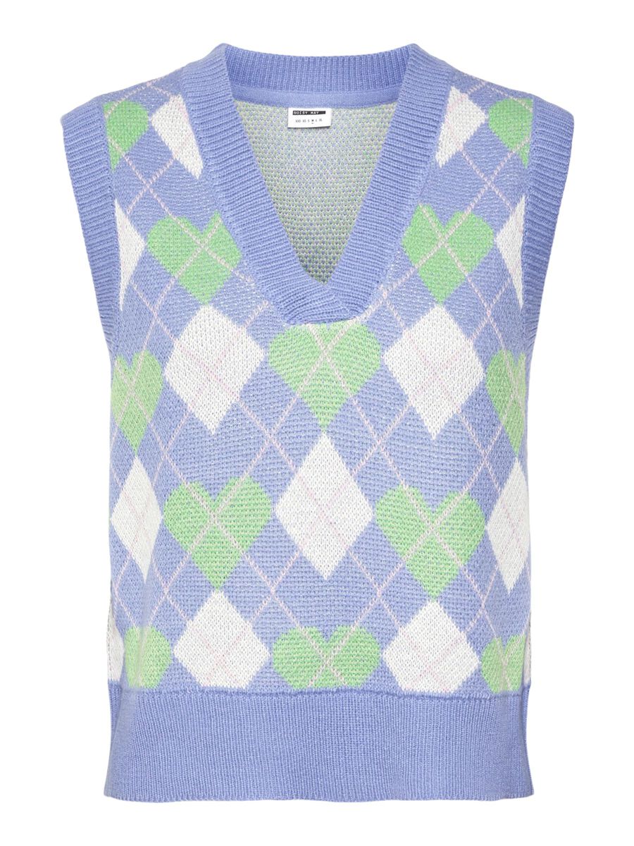 Noisy May CHEQUERED KNITTED TOP