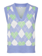 Noisy May CHEQUERED KNITTED TOP