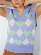 Noisy May CHEQUERED KNITTED TOP