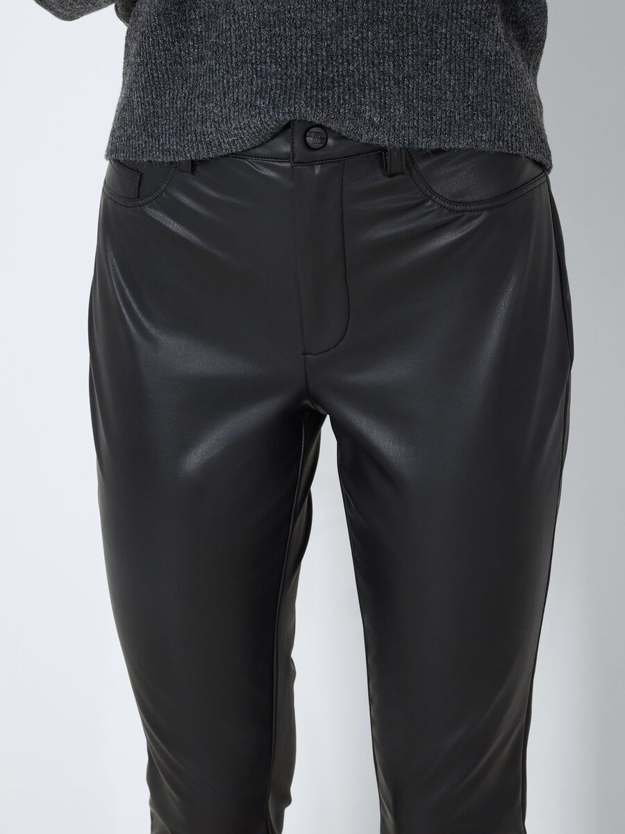 Noisy May HIGH WAISTED COATED TROUSERS