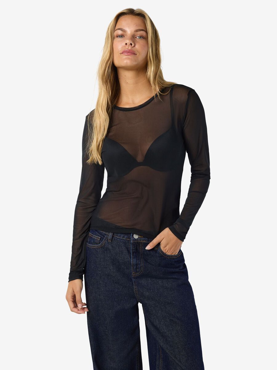 Noisy May LONG SLEEVED MESH TOP