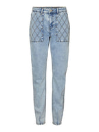 Noisy May NMJULY QUILTED MOM JEANS
