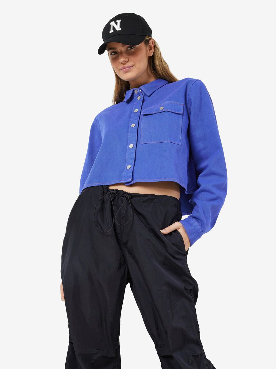 Noisy May CROPPED DENIM SHIRT