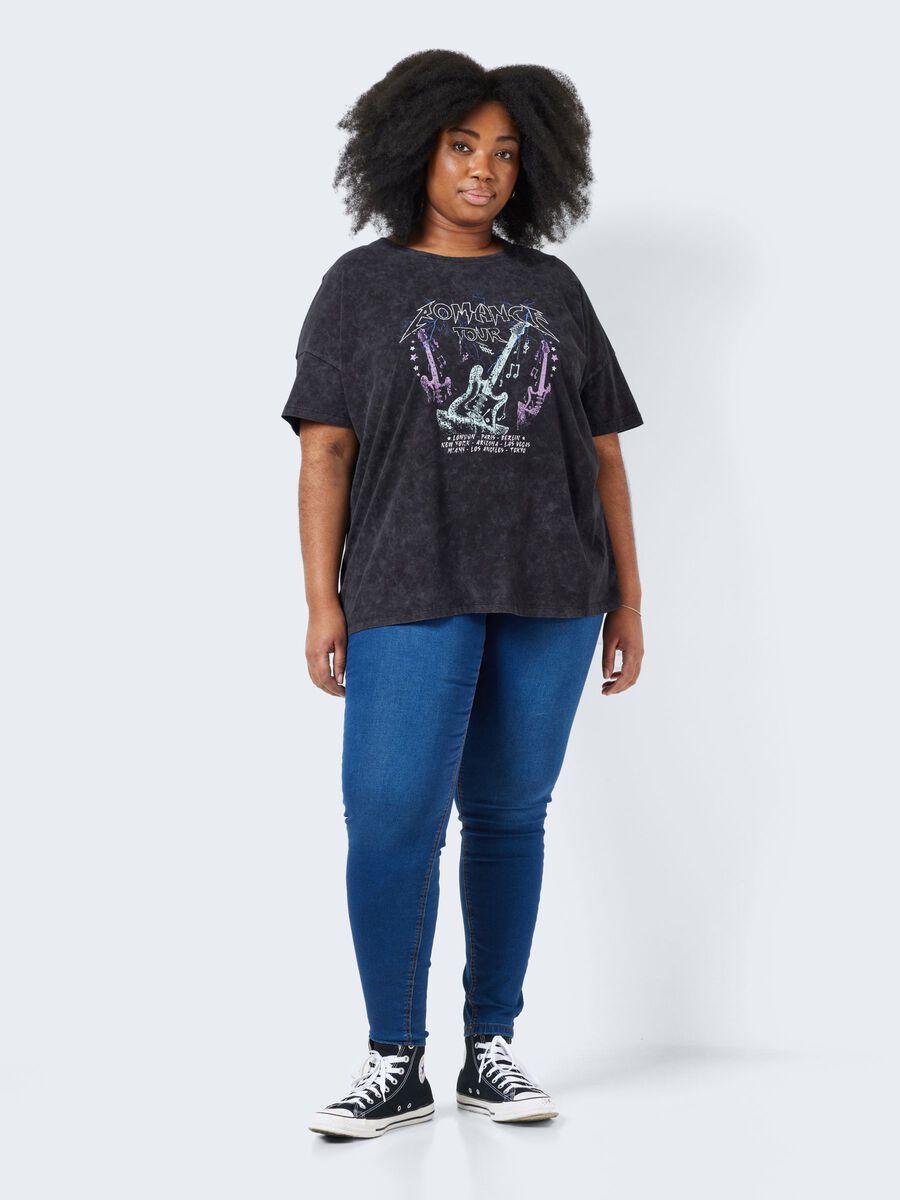 Noisy May CURVE PRINT T-SHIRT
