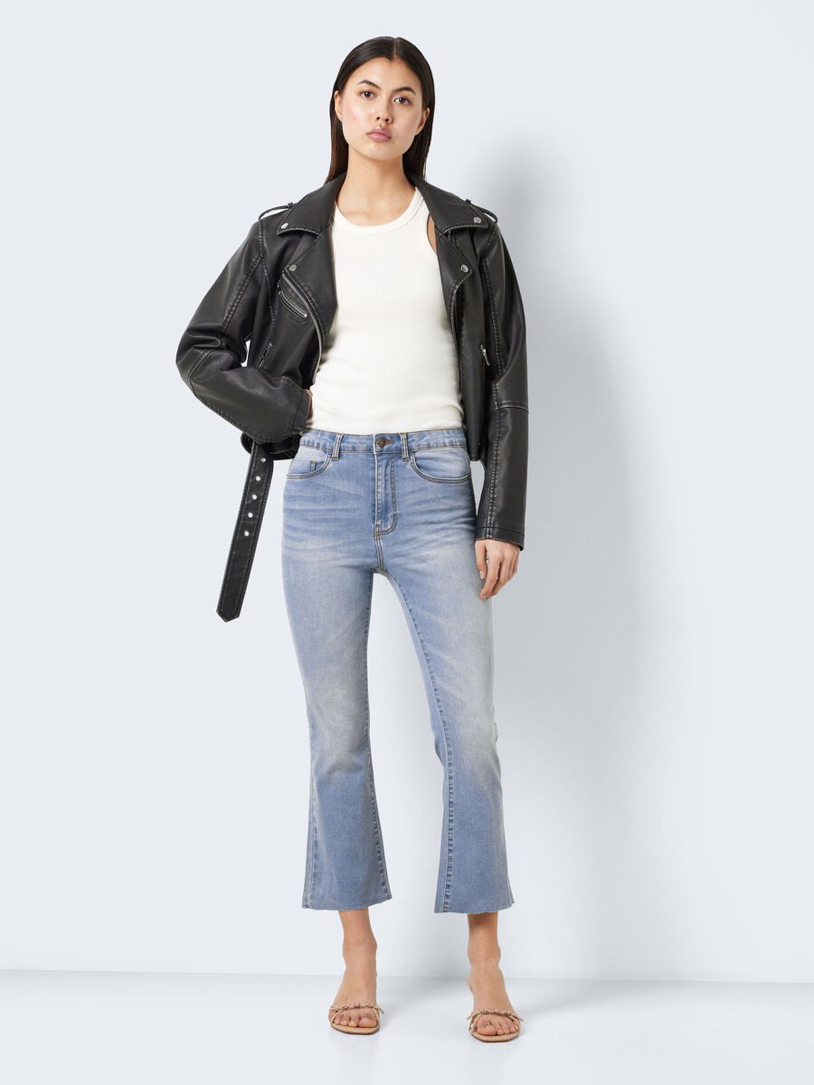 Noisy May NMSALLIE CROPPED FLARED JEANS