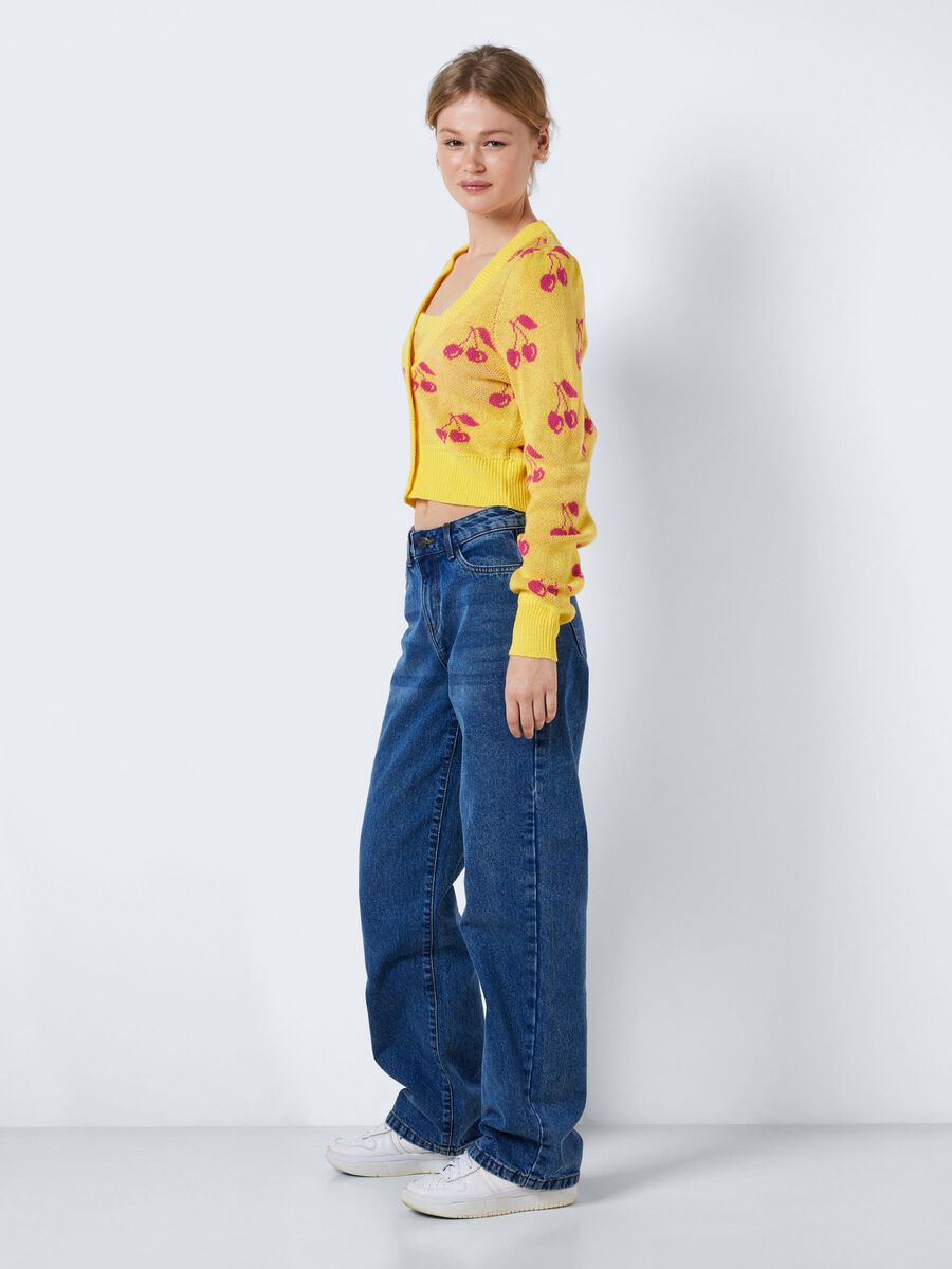Noisy May MULTI-COLOURED KNITTED CARDIGAN