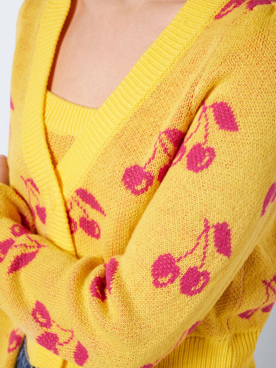 Noisy May MULTI-COLOURED KNITTED CARDIGAN