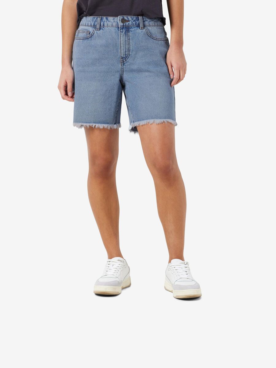 Noisy May NORMAL WAISTED FRILL DENIM SHORTS