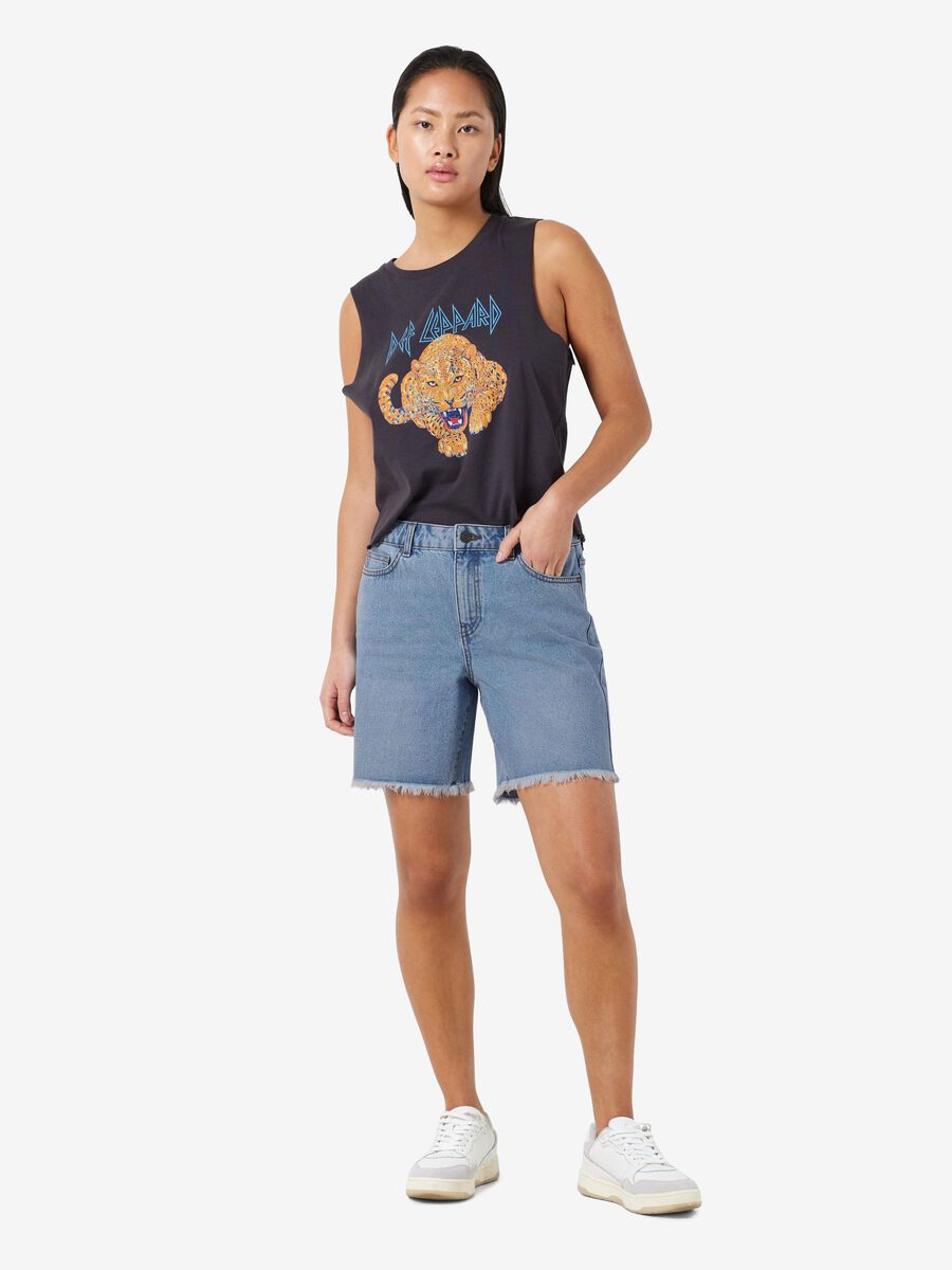 Noisy May NORMAL WAISTED FRILL DENIM SHORTS